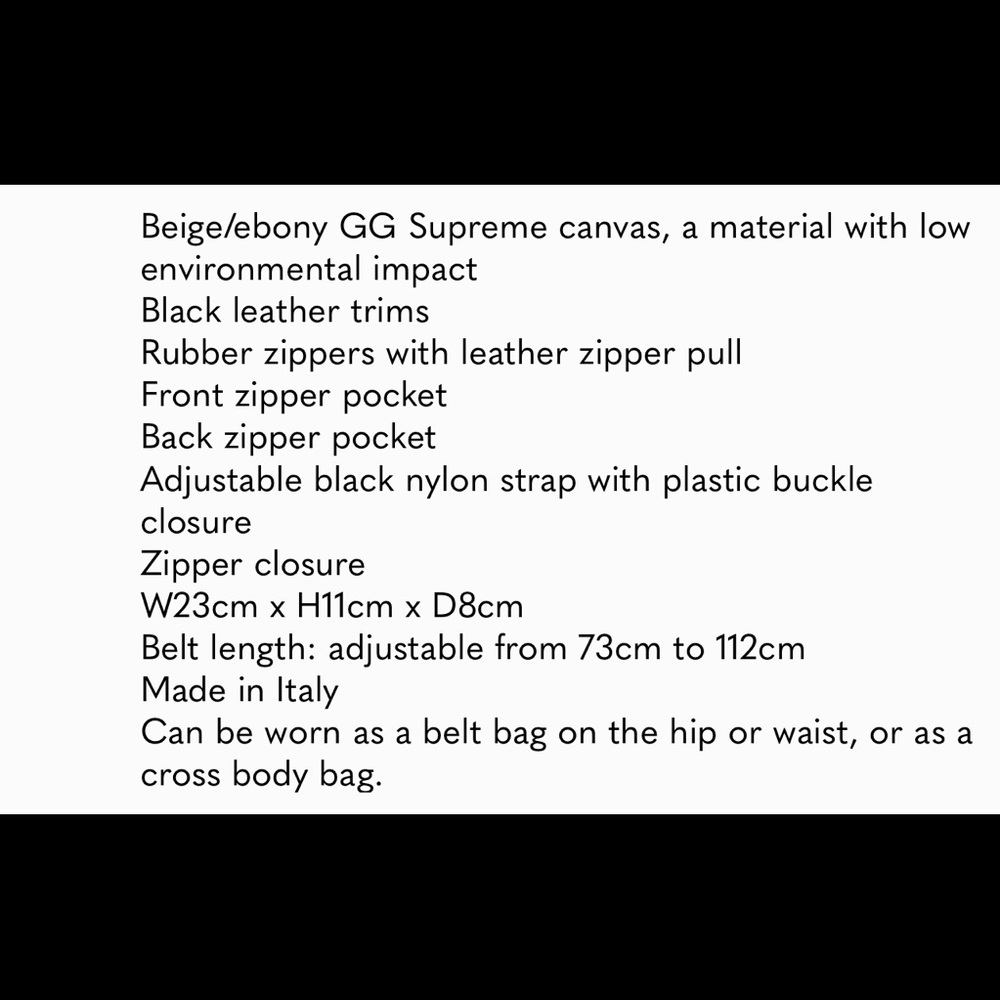 Gucci Eden Belt bag/crossbody bag